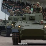 Vehículos de Combate Transporte de Personal VCTP de la familia TAM del Ejército Argentino en desfile