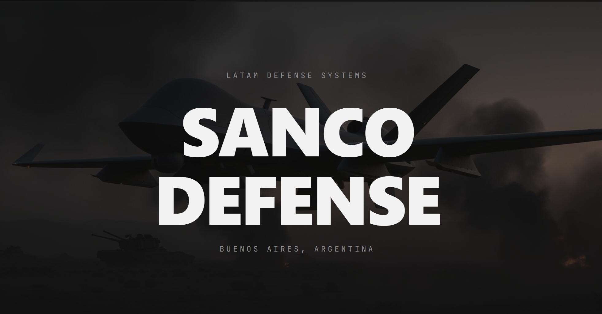 Imagen de marca de Sanco Defense, empresa argentina de sistemas de defensa con sede en Buenos Aires