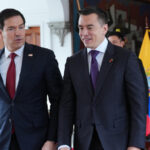 Marco Rubio y Daniel Noboa en el Palacio de Carondelet tras el anuncio de 45 millones para Ecuador