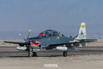 A-29 Super Tucano FAC-3108 de la Fuerza Aeroespacial Colombiana en plataforma durante el ejercicio Salitre 2026 en Chile