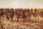 Óleo de Juan Manuel Blanes sobre la Conquista del Desierto, con Julio Argentino Roca y su plana mayor a caballo en la llanura patagónica